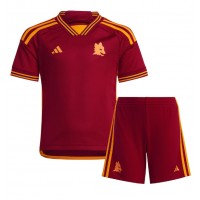 AS Roma Gianluca Mancini #23 Replica Home Minikit 2023-24 Short Sleeve (+ pants)